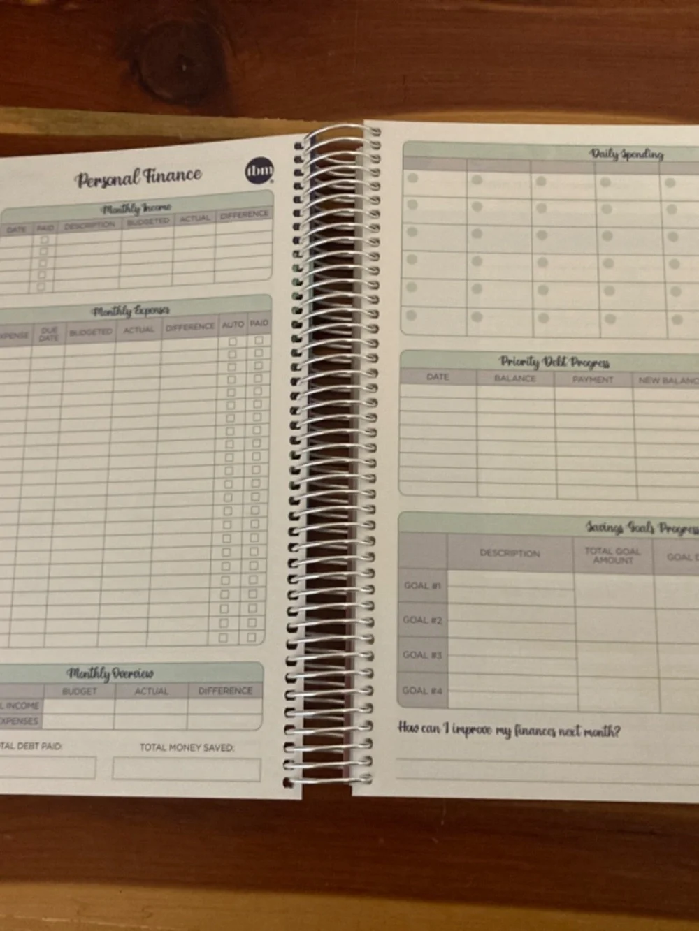 NEW The Budget Mom Live Rich Planner (Full Size) and White Folio